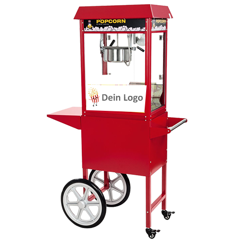 popcornmaschine rot mit wagen mit branding popcornmaschine rot mit wagen mit branding