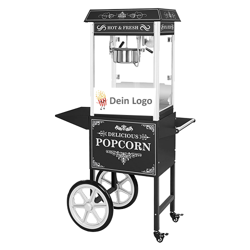 popcornmaschine schwarz mit wagen mit branding popcornmaschine schwarz mit wagen mit branding